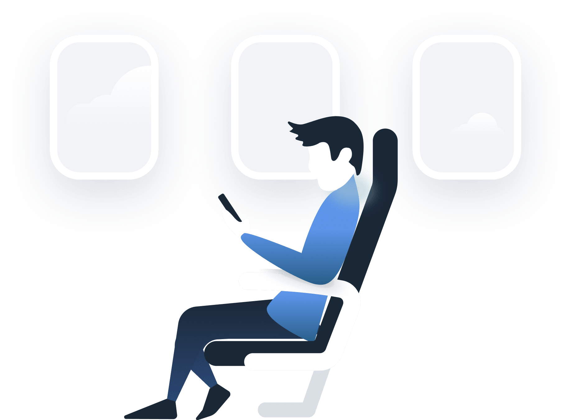 A Man Seating Near the Plane Window - Best Travel Deals