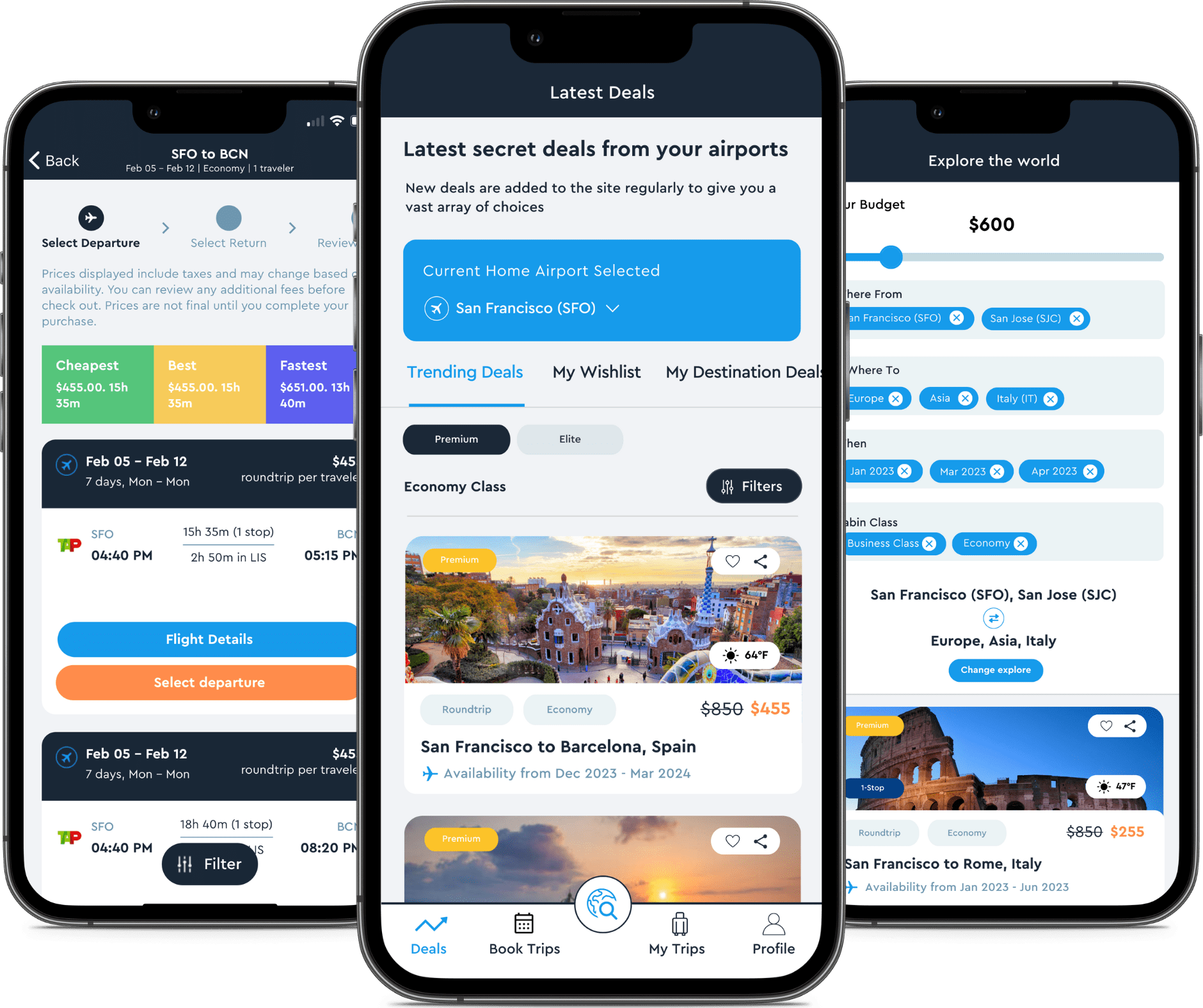 OneAir Mobile App Screenshot