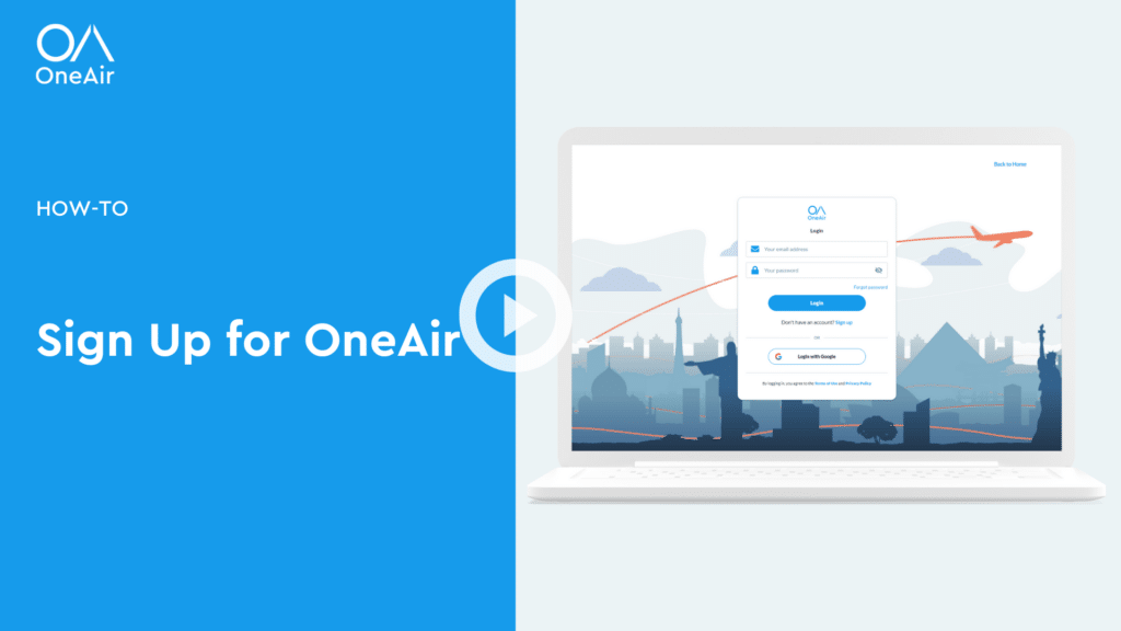 OneAir Sign Up - Best Site for Travel Deals
